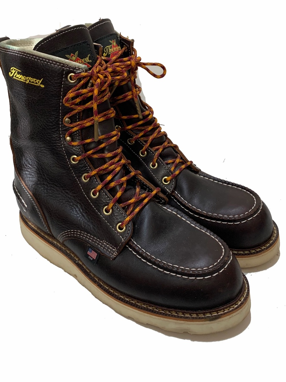 10 / Thorogood Waterproof Moc Toe Work
Leather Boots